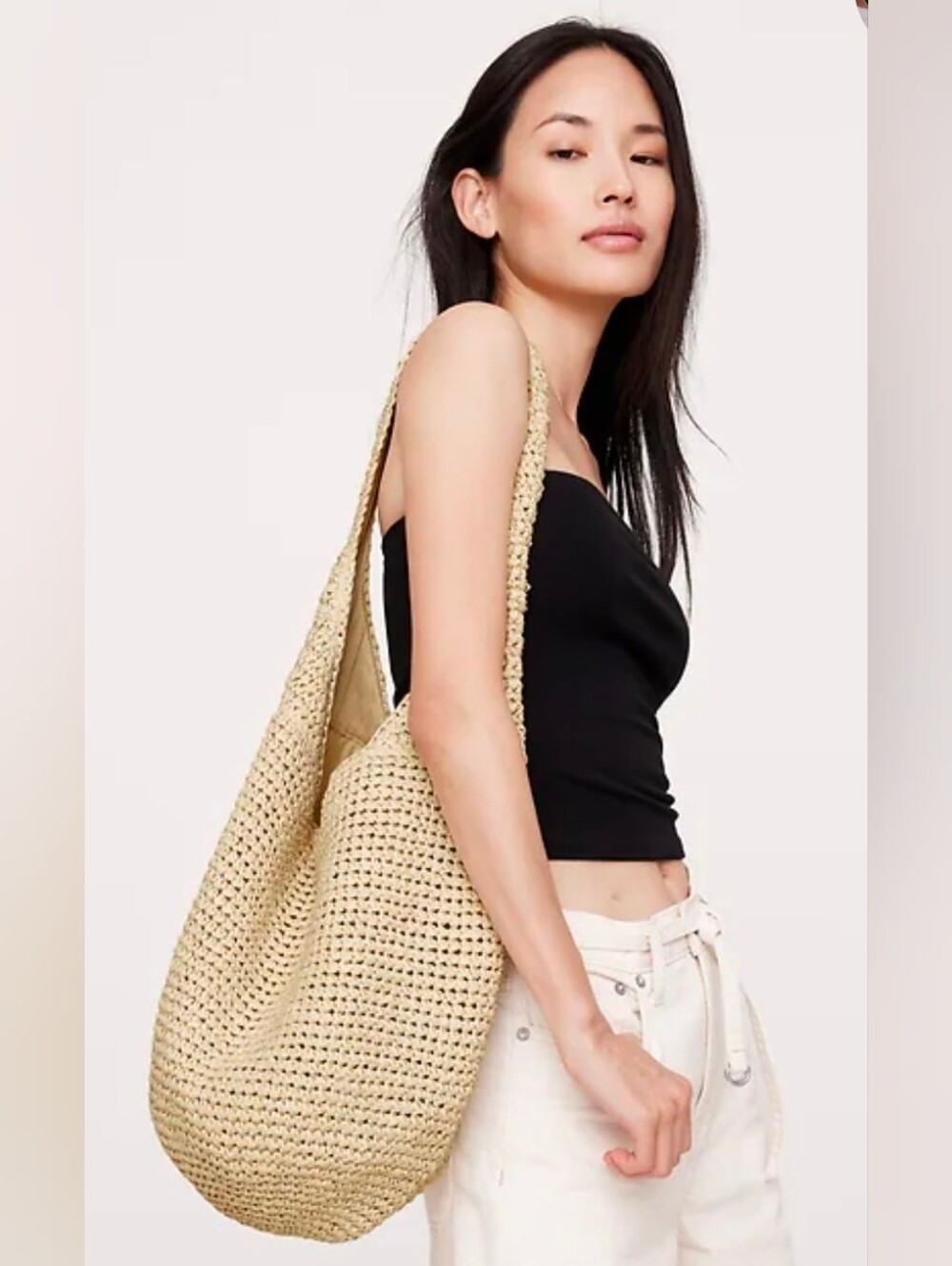 NWT Banana Republic Raffia Tote Bag Tan (Natural)